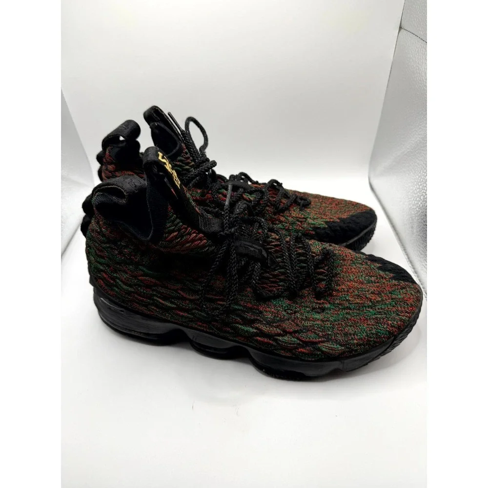 Nike LeBron 15‎ BHM 897650-900 Mens 10 Sneaker Multi Battleknit Basketball Shoes